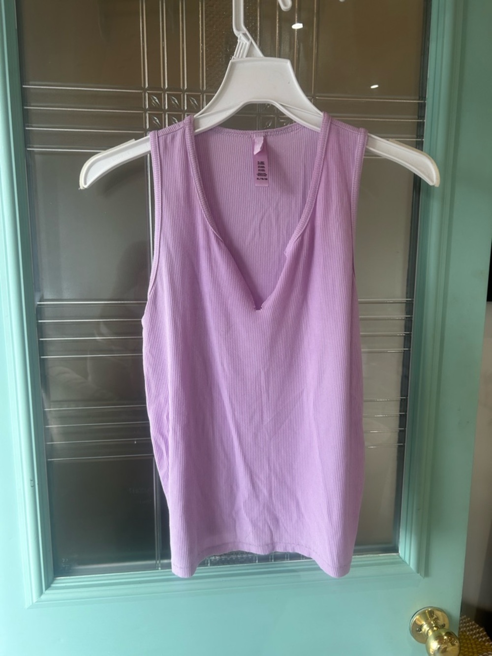 SKIMS Lavender Ribbed V-Neck Tank